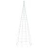 vidaXL LED božićno drvce na stupu zastave 550 LED hladno bijelo 300 cm