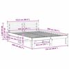 vidaXL Krevetna konstrukcija Bijelo 150 x 200 cm Čvrsto borovo drvo