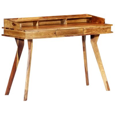vidaXL Pisaći stol od masivnog drva šišama 115 x 50 x 85 cm