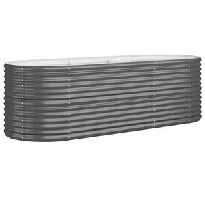 vidaXL Povi&scaron;ena vrtna gredica od pocinčanog čelika 224x80x68 cm antracit