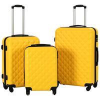 vidaXL 3-dijelni set čvrstih kovčega žuti ABS
