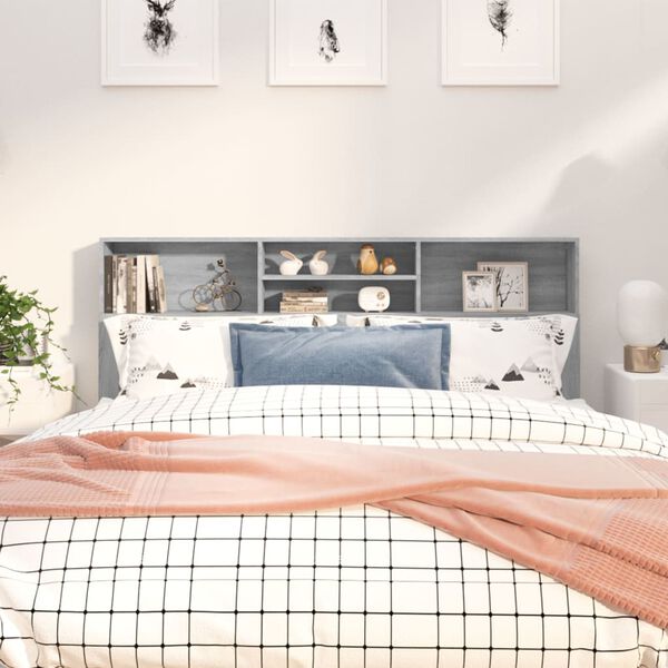 vidaXL Uzglavlje s ormarićem boja hrasta sonome 180 x 19 x 103,5 cm