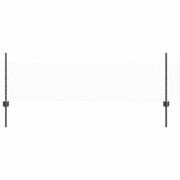 vidaXL Ograda s postovima Siva 0,5 x 10 m Čelik i PVC