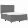 vidaXL LED Box Spring Krevet Svijetlo siva i bijela. 140 x 200 cm