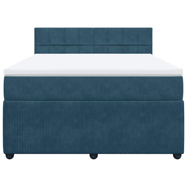 vidaXL Krevet s oprugama i madracem plavi 140x200 cm bar&scaron;unasti