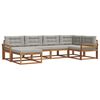 vidaXL Set vanjskih sofa 6 kom. Prirodna i svjetlosiva