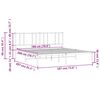 vidaXL Metalni okvir za krevet s uzglavljem bijeli 180x200 cm