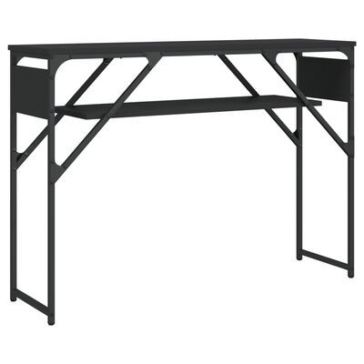 vidaXL Konzolni stol s policama crni 105x30x75cm od konstruiranog drva