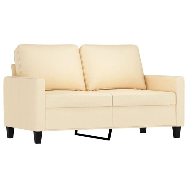 vidaXL 3-dijelna garnitura s jastucima krem od tkanine