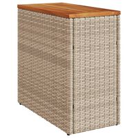 vidaXL Vrtni stol sa drvenom pločom bež 58x27,5x55 cm od poliratana