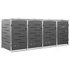 vidaXL Spremi&scaron;te za četiri kante za smeće 276,5x77,5x115 cm čelično