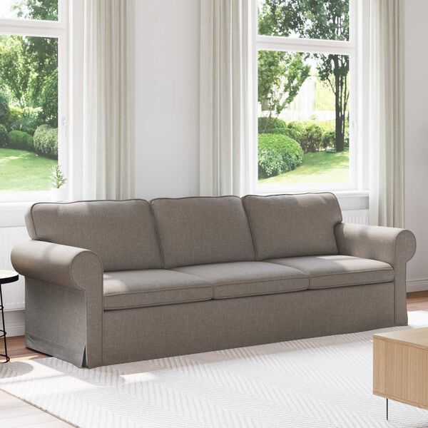vidaXL Sofa Sivo-smeđa