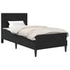 vidaXL Okvir kreveta s madracem s uzglavljem Crna 90 x 190 cm Bar&scaron;un