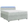 vidaXL Boxspring krevet s madracem Svjetlosiva 200 x 200 cm Bar&scaron;un