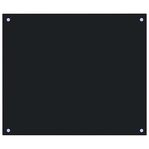 vidaXL Kuhinjske zaštite od prskanja 2 kom crne 70 x 60 cm staklene