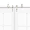 vidaXL Pribor za klizna vrata od nehrđajućeg čelika 183 cm srebrni