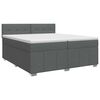 vidaXL Boxspring krevet s madracem Tamnosiva 200 x 200 cm Tkanina