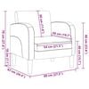 vidaXL Sofa fotelja s naslonima za ruke tamnosiva 54 cm umjetna koža
