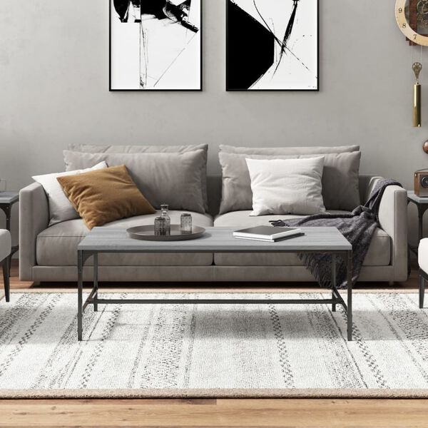 vidaXL Stolić za kavu boja sivog hrasta 100x50x35 cm konstruirano drvo