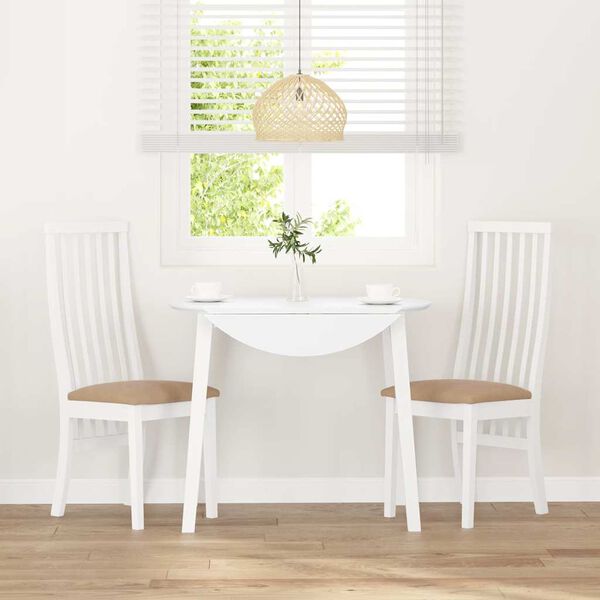 vidaXL Blagovaonske stolice s jastucima 2 kom. Bijela guma od punog