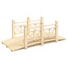 vidaXL Vrtni most s ogradama 150 x 67 x 56 cm od masivnog drva smreke