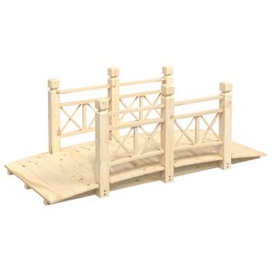 vidaXL Vrtni most s ogradama 150 x 67 x 56 cm od masivnog drva smreke