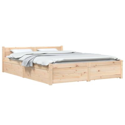 vidaXL Okvir za krevet s ladicama 135 x 190 cm bračni
