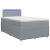 vidaXL Boxspring krevet s madracem Svjetlosiva 120 x 200 cm Tkanina