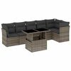 vidaXL 7-dijelni set vrtnih sofa sivi od poliratana