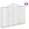 vidaXL Lučne gabionske ko&scaron;are 5 kom 200x30x40/60 cm pocinčano željezo