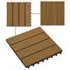vidaXL Pločice za decking 3D Dizajn 11 pcs Tikovina 30 x 30 cm