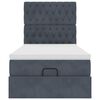 vidaXL Okvir kreveta s madracima tamnosivi 100x200cm baršunasti