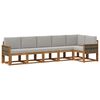 vidaXL Set vanjskih sofa 6 pcs Prirodna i svjetlosiva Poliester