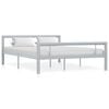 vidaXL Okvir za krevet sivo-bijeli metalni 160 x 200 cm