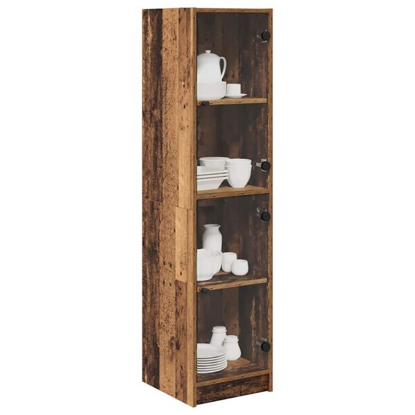 vidaXL Highboard Staro drvo 35 x 37 x 142 cm Konstruirano drvo