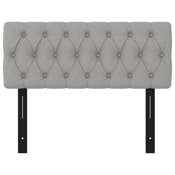 vidaXL Uzglavlje svijetlosivo 100x7x78/88 cm tkanina