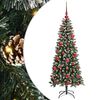 vidaXL Umjetno božićno drvce Zelena 150 cm PVC, plastika i čelik