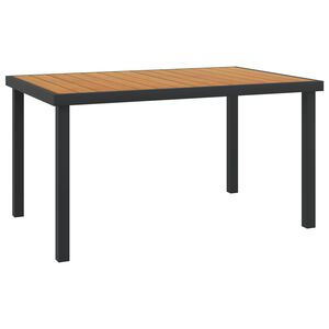 vidaXL Vrtni stol smeđi 140 x 90 x 74 cm aluminij i WPC