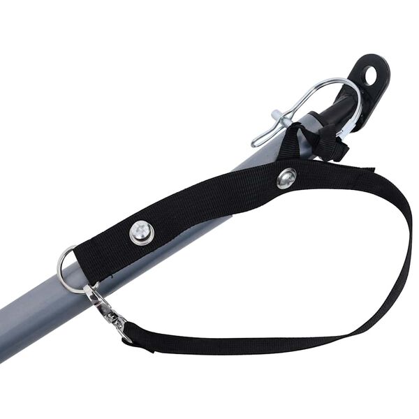 vidaXL Prikolica za bicikl sivo-narančasta 65 kg