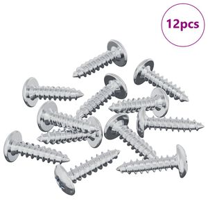 vidaXL Vijak 12 pcs Srebrno M4 x 16 mm Čelik