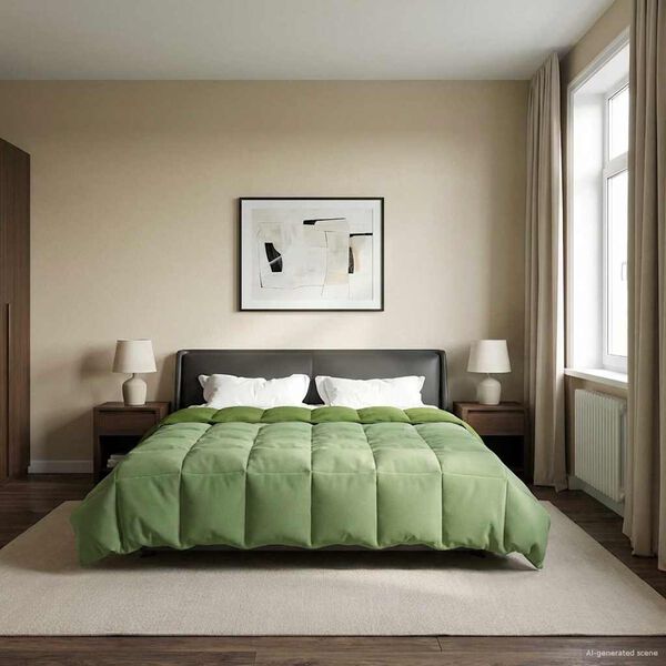 vidaXL Puni pokrivač za cijelu godinu Zelena 240 x 260 cm Mikrovlakna