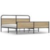 vidaXL Metalni okvir kreveta bez madraca boja hrasta 183x213 cm