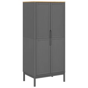 vidaXL Ormar FLORO sivi 77 x 53 x 171 cm od masivne borovine