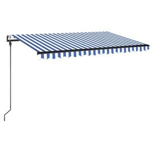 vidaXL Povlačivi tende Plava i bijela 400 &times; 300 cm Poliester