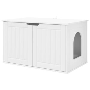 vidaXL Mačja Kuća Bijelo 85 x 55 x 50,5 cm Konstruirano drvo