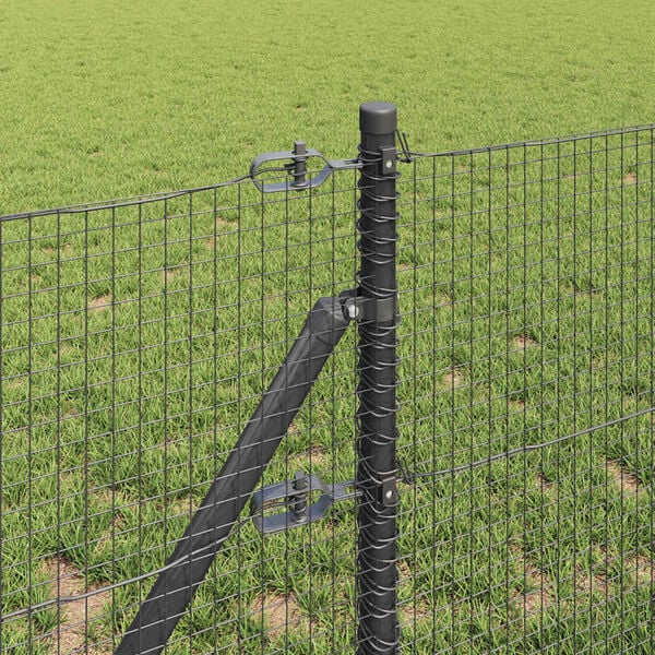 vidaXL Stup za ogradu Siva 25 x 0,6 m (19 x 19 mm mreža) Čelik i PVC
