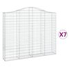 vidaXL Lučne gabionske ko&scaron;are 7 kom 200x30x160/180cm pocinčano željezo