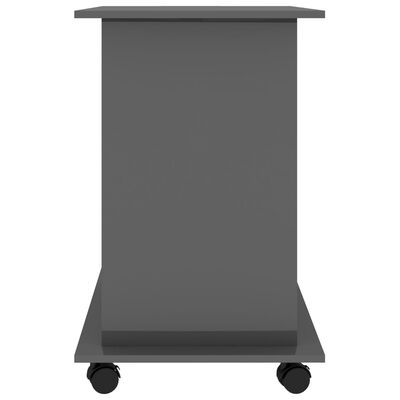 vidaXL Stol za računalo visoki sjaj sivi 80 x 50 x 75 cm od iverice
