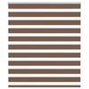 vidaXL Zebra zavjesa Smeđa 130x100 cm &Scaron;irina tkanine 125,9 cm Poliester