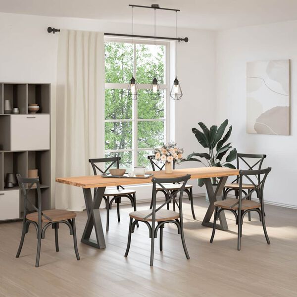 vidaXL Noge za blagovaonski stol 2 kom. antracit 60 x (72-73,3) cm čelik